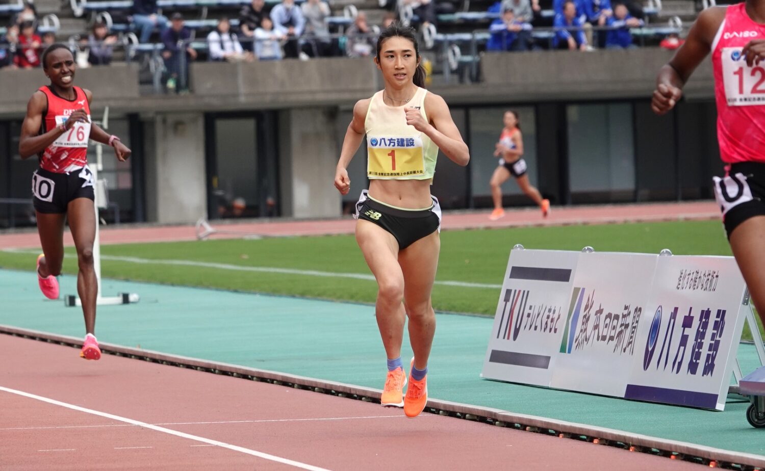 今大会が国内初戦となった田中。女子1500mを日本人トップの2位だった‐児玉育美撮影
