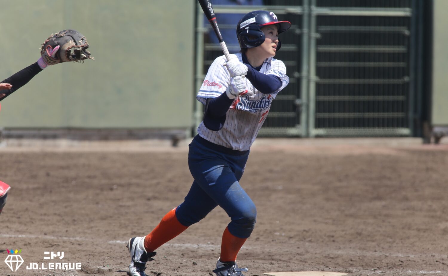 開幕戦2本塁打を含む4安打5打点と結果を出した笠原朱里（日立）∸JD.LEAGUE撮影