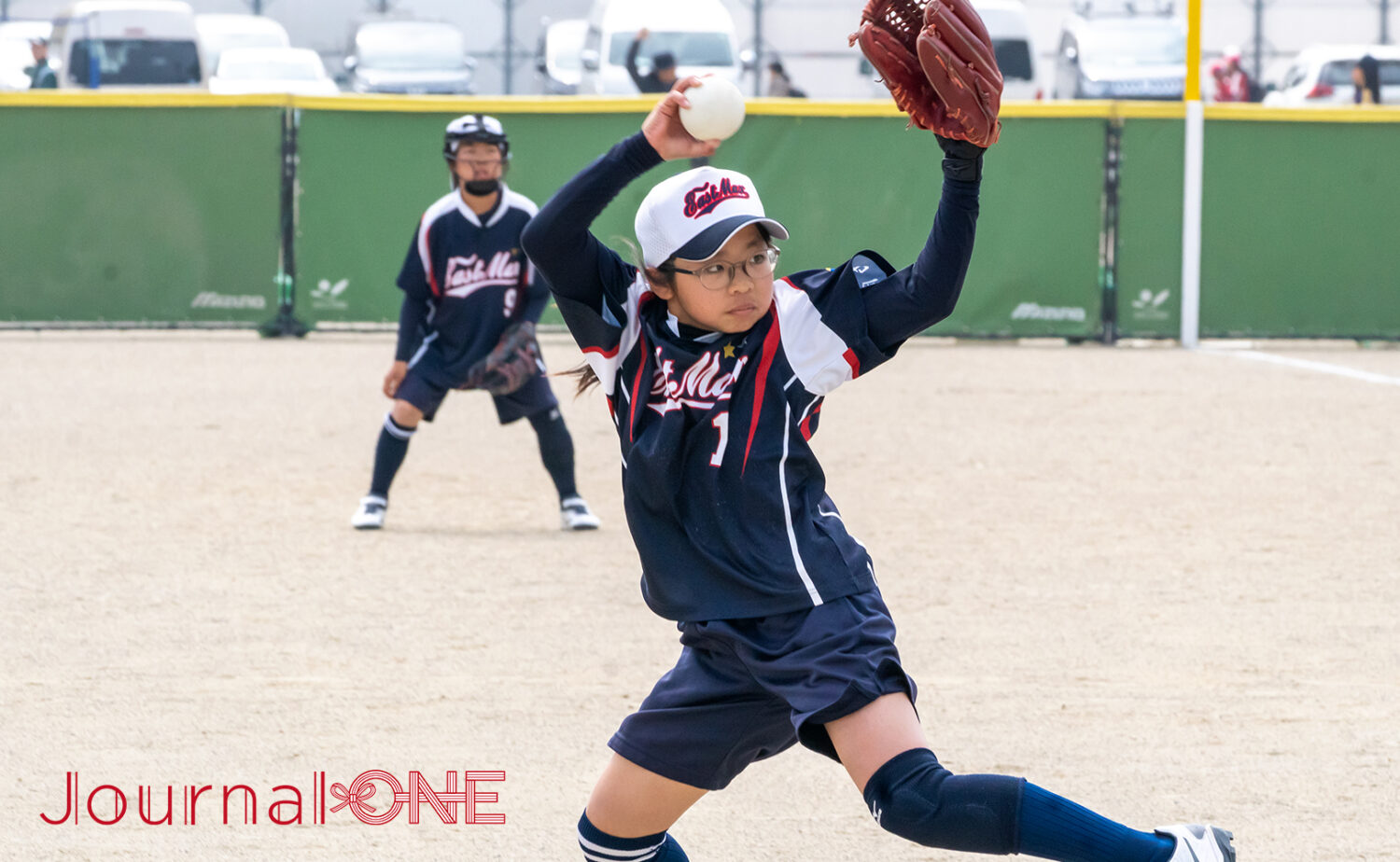 力投する静岡EAST MAX SCのエース・片岡投手‐Journal-ONE撮影