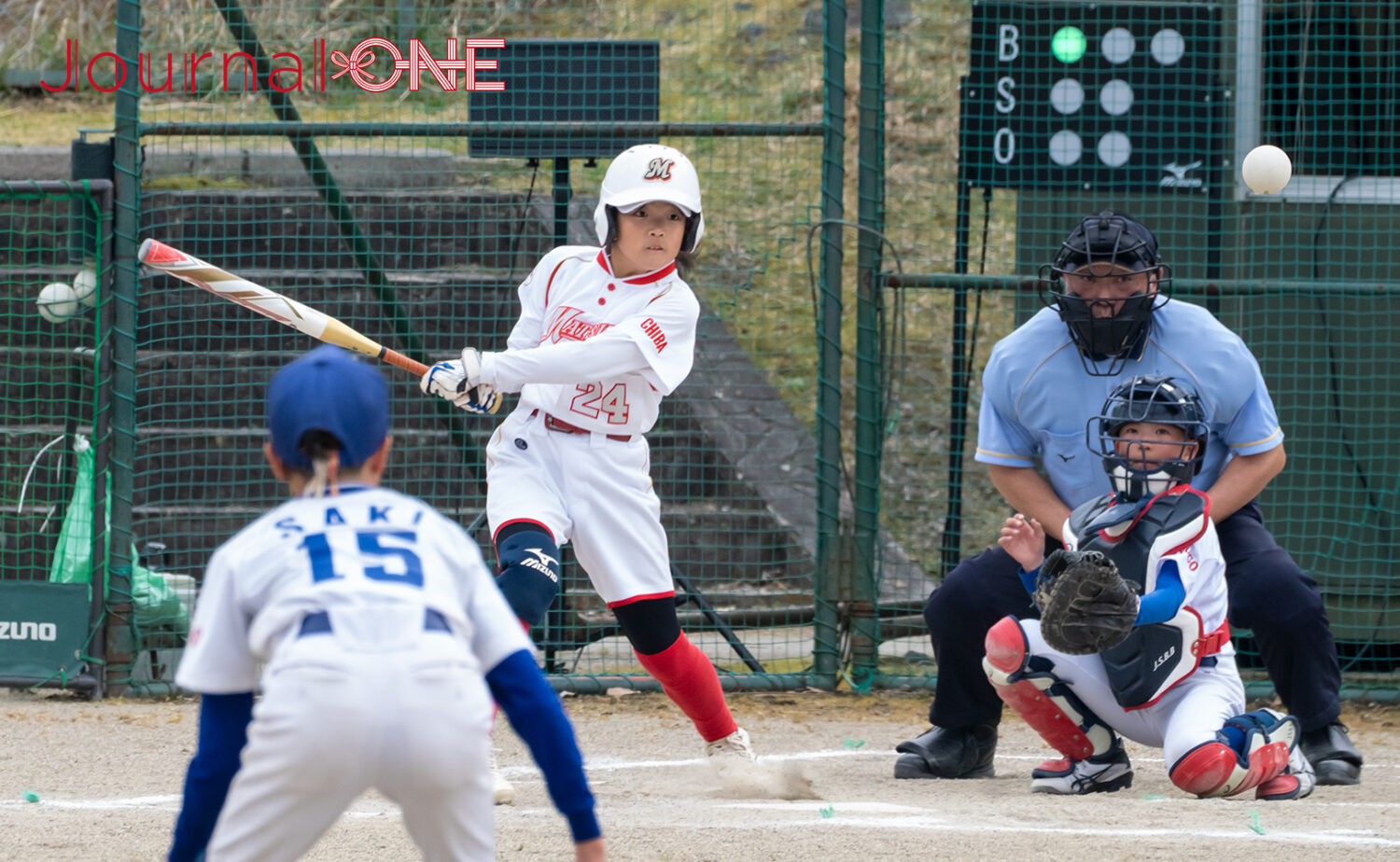 5年生ながらチームトップの打率を叩き出した岩田咲良選手‐Journal-ONE撮影