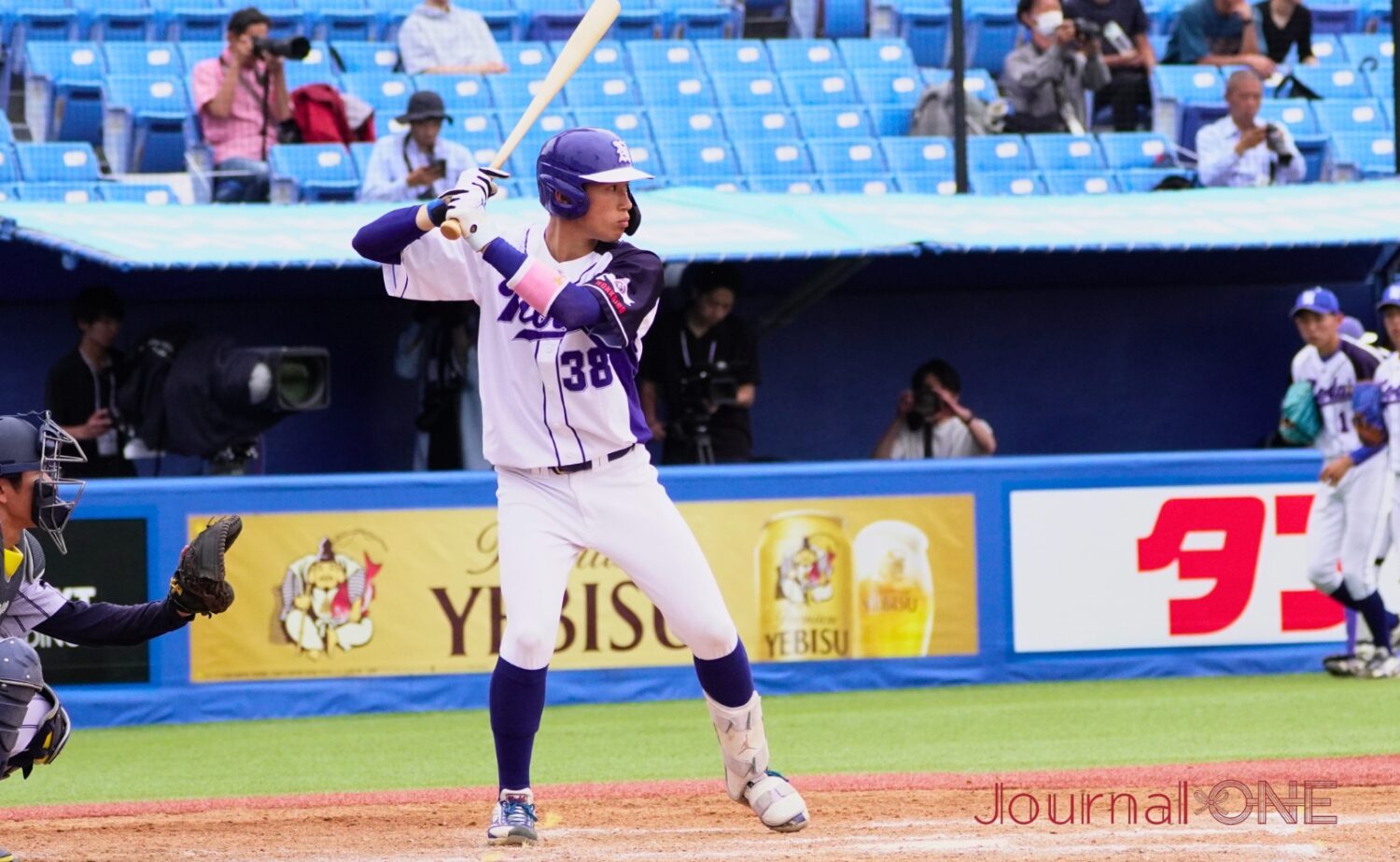 千葉大輝（東農大北海道オホーツク）が適時打を放つ-Journal-ONE撮影