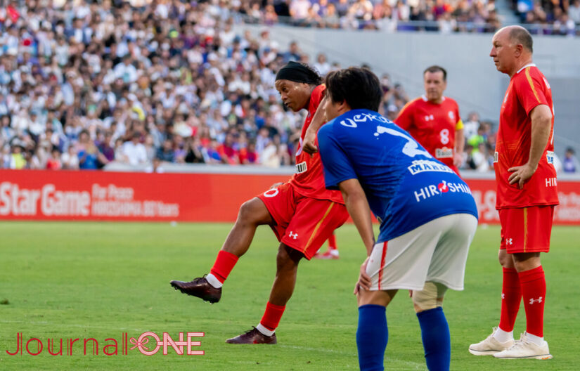 ピースウイング広島で日本初開催! ジーコ、中田英寿、ロナウジーニョら