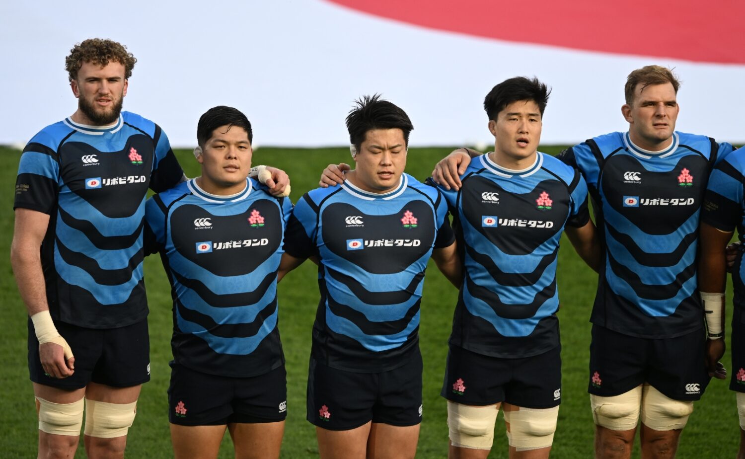 ジョージア戦に挑む日本代表：（C）JRFU