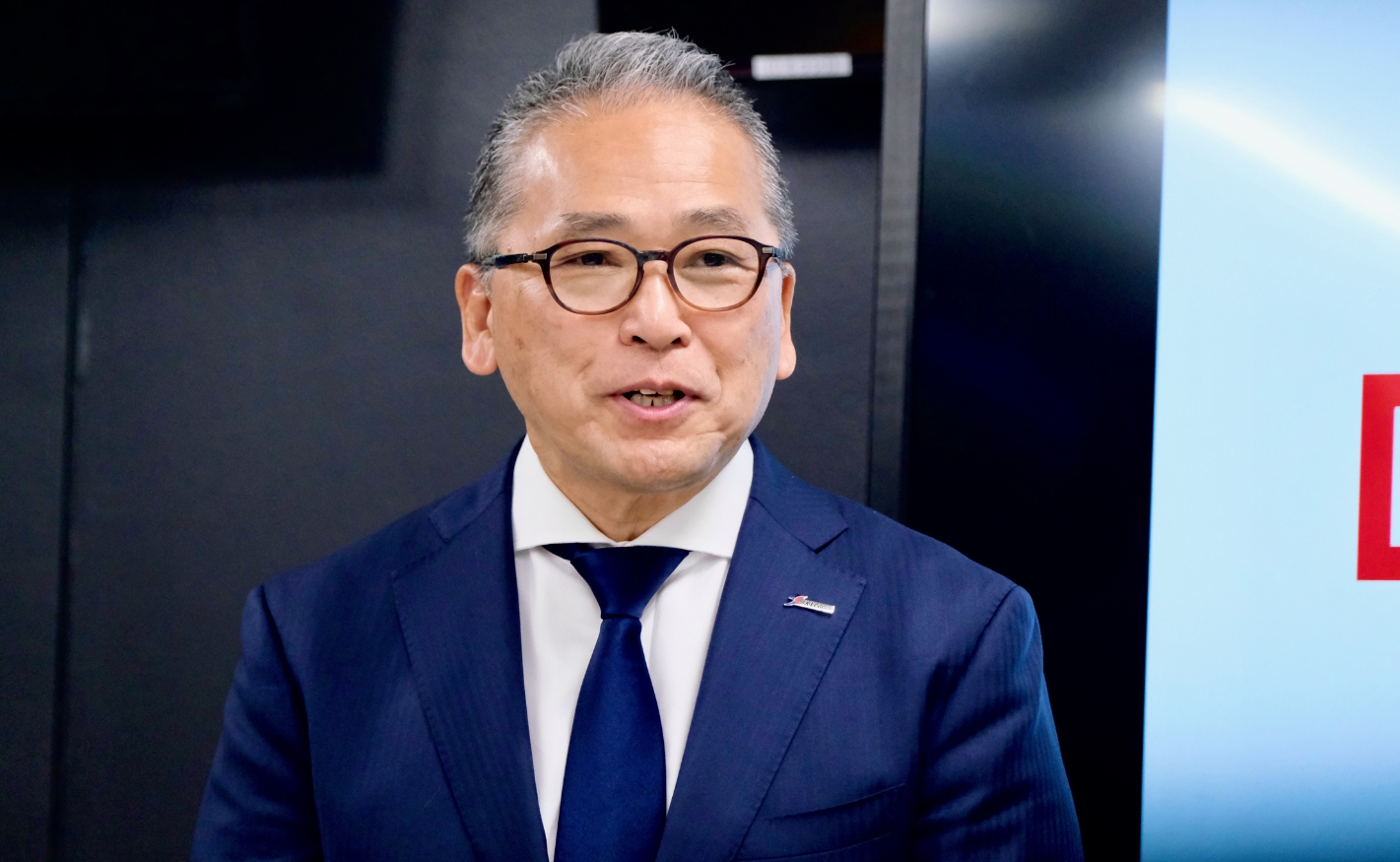 「Xプレミア」について説明するXリーグの並河研理事長 DSCF0999