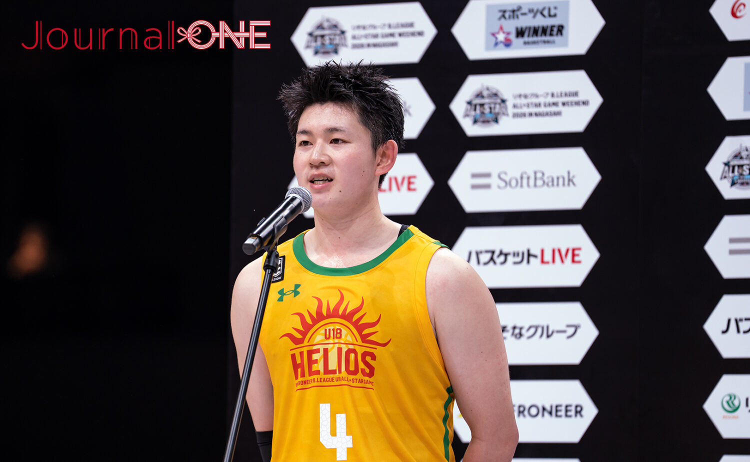 若野瑛太(HELIOS U18キャプテン)がBリーグ U18オールスターでスピーチ