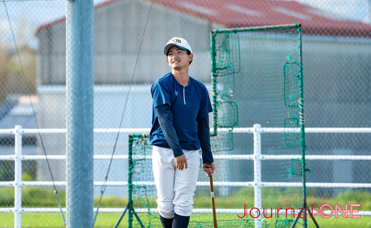 下坂監督と共にノックに汗を流す森澤部長-Journal-ONE撮影