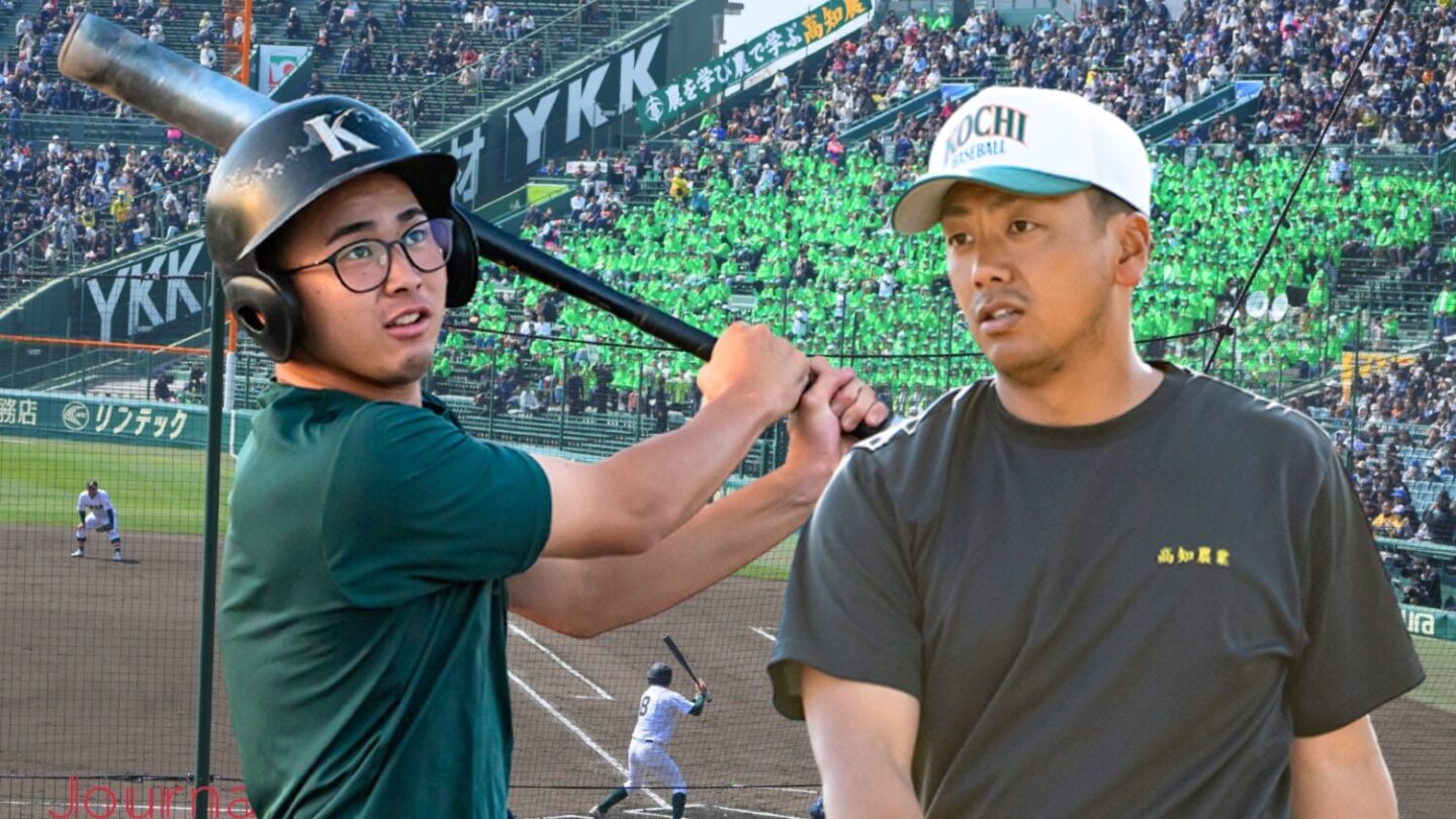 甲子園 初出場を果たした高知農業の下坂監督と杉本主将-Journal-ONE撮影