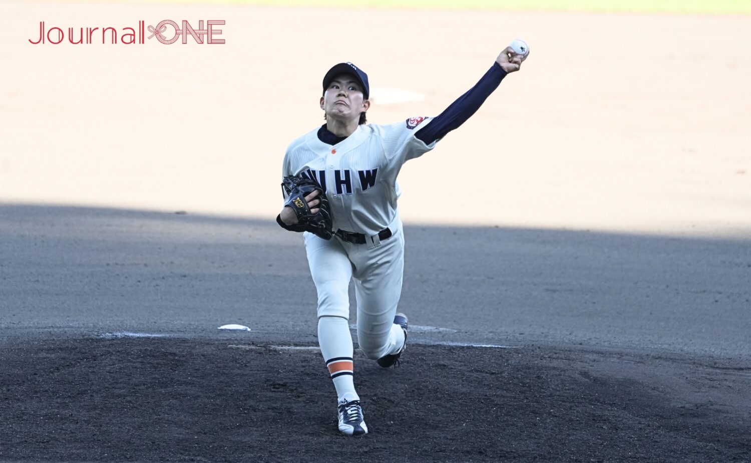明大戦で好投した先発・松永（新潟医療）-Journal-ONE撮影