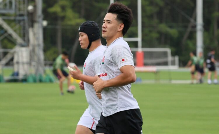 ラグビー日本代表 リーグワン新人賞のFB上ノ坊駿介（コベルコ神戸スティーラーズ）‐斉藤健仁撮影