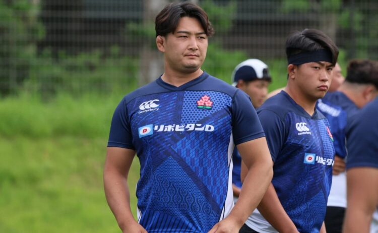 U20日本代表のNO8坪根章晃主将(帝京大学)-斉藤健仁撮影