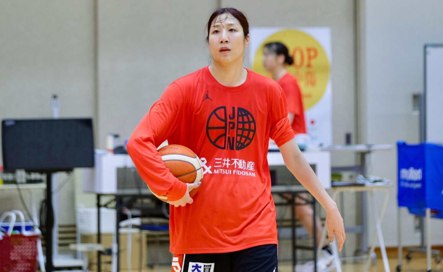 6月21日 女子日本代表公開練習での宮澤夕貴-永塚和志撮影