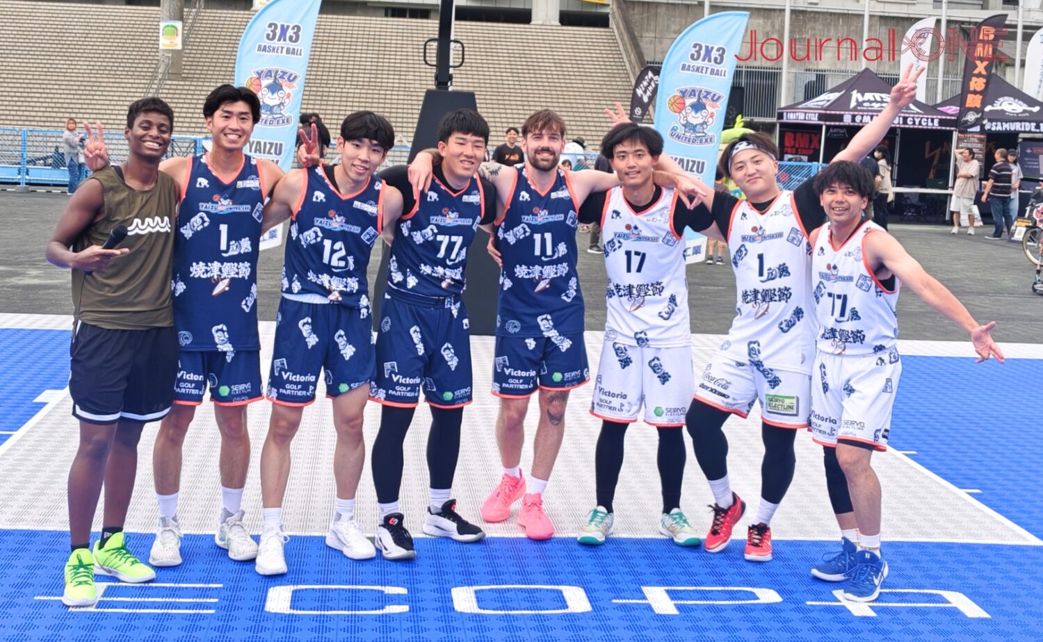馬瓜エブリン選手と焼津CITY Unitedの選手たち-Journal-ONE撮影