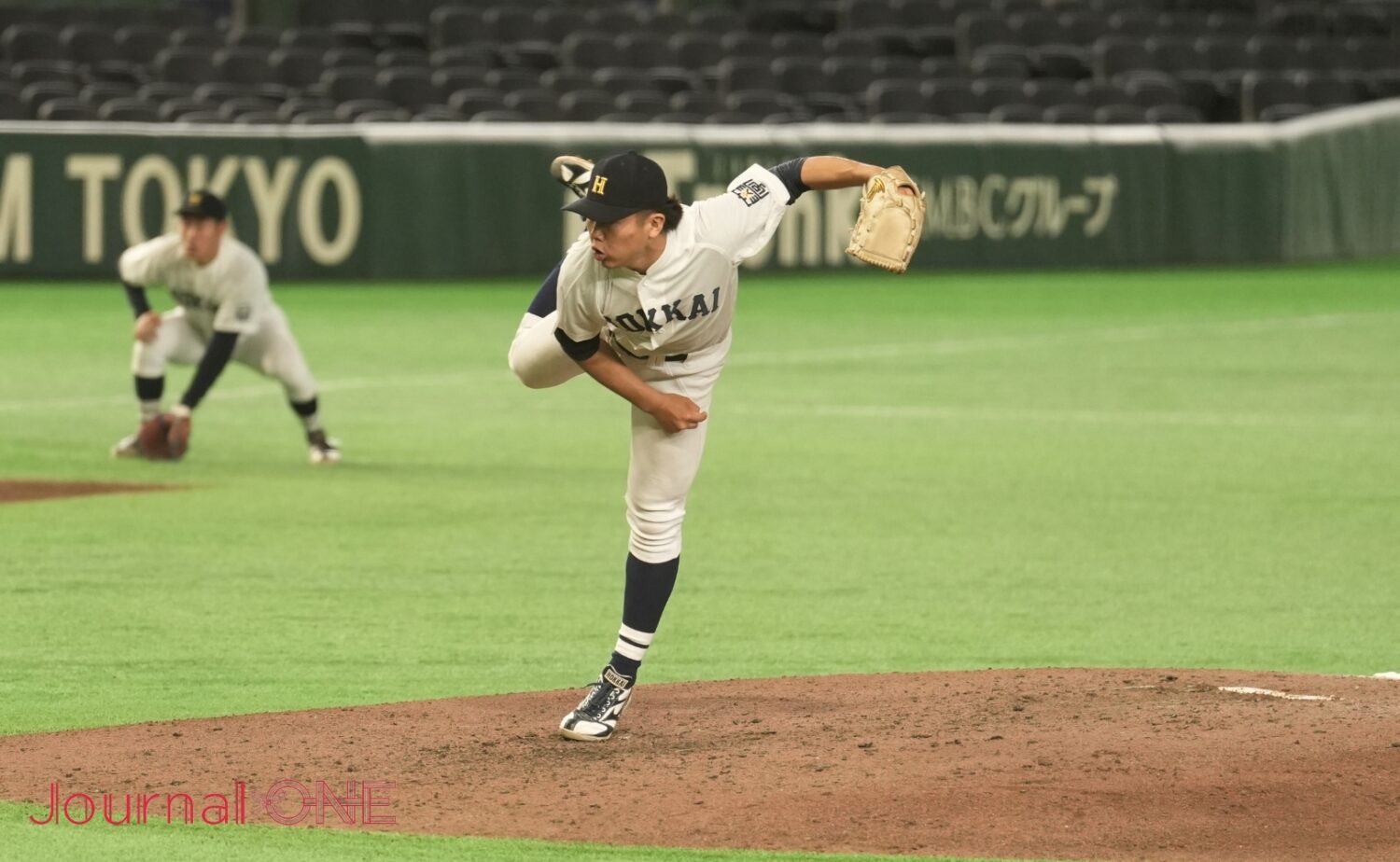 3投手の継投で1失点と好投した北海学園大-Journal-ONE撮影