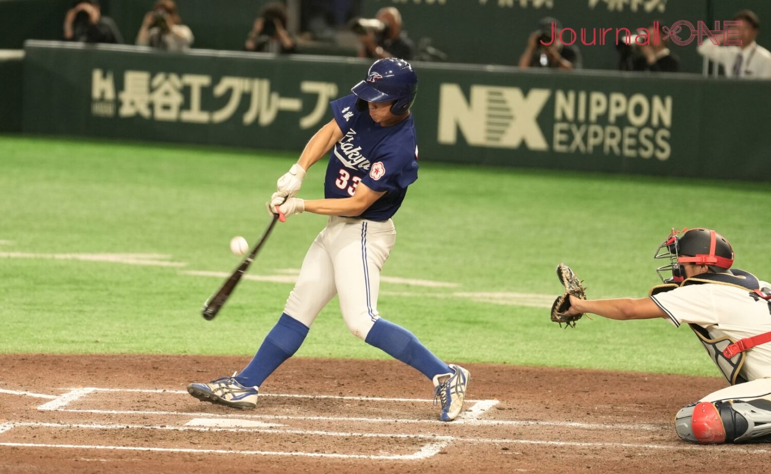 逆転の三塁打を放った永田晃庄-Journal-ONE撮影