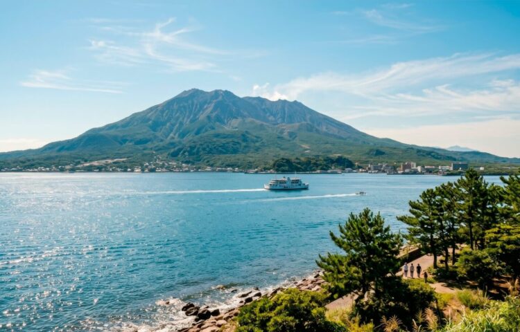 桜島と指宿温泉を巡る1泊2日モデルコースのキービジュアル