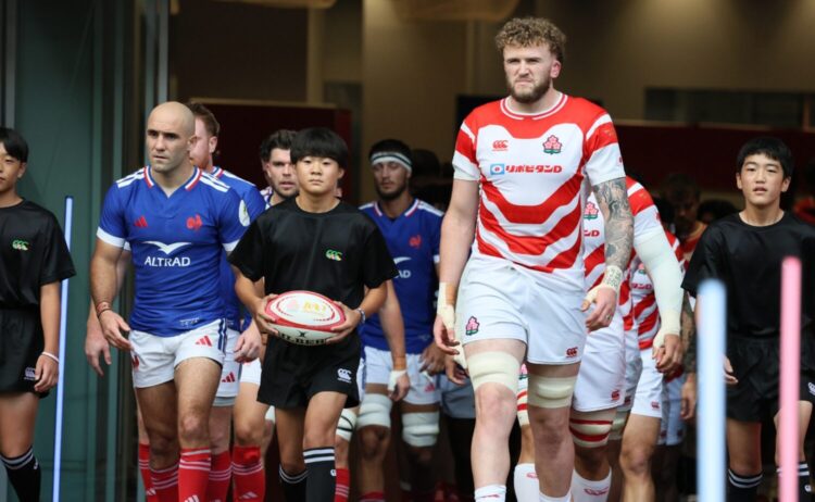 ラグビー日本代表 フランス戦に臨む‐斉藤健仁撮影