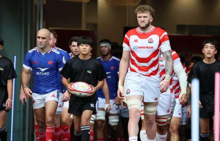 ラグビー日本代表 フランス戦に臨む‐斉藤健仁撮影