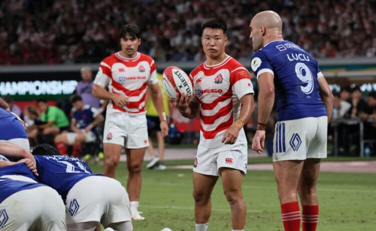 6月までフランスでプレーしていたSH齋藤。相手には元チームメイトが6人いた‐斉藤健仁撮影