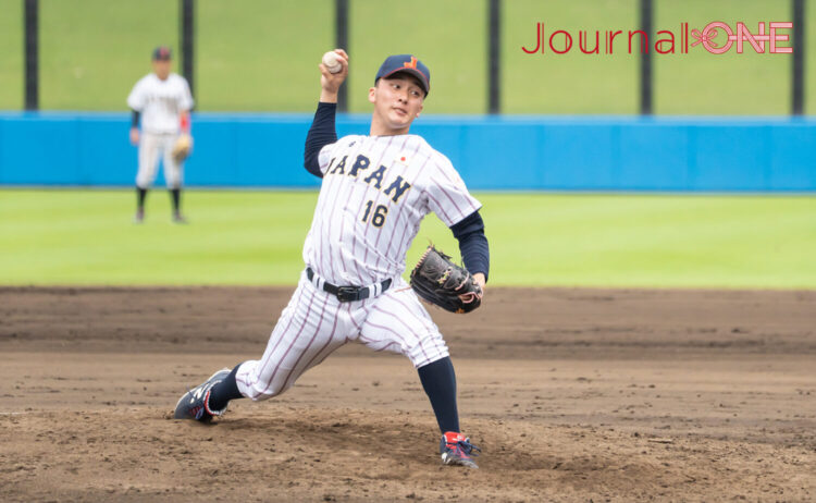 侍ジャパン大学日本代表 クローザー起用が濃厚な角田楓斗（富士大）-Journal-ONE撮影