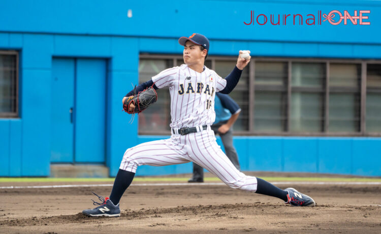慶應義塾大の渡辺は第2戦目・韓国戦に先発する‐Journal-ONE撮影