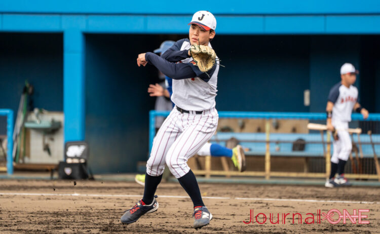 侍ジャパン 先発の藤本は軽快なフィールディングも見せた-Journal-ONE撮影