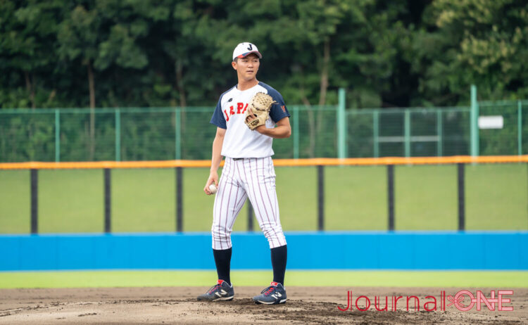 侍ジャパン大学日本代表 初戦に先発予定の鈴木泰成(青山学院大)-Journal-ONE撮影
