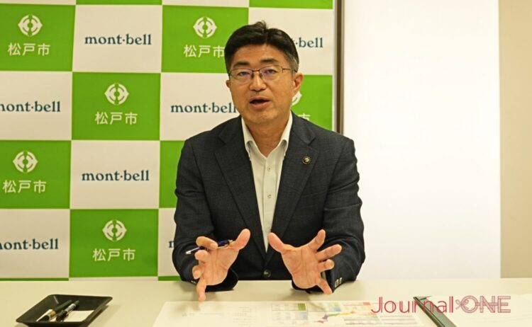 松戸市 今後の取り組みを話す松戸隆政市長-Journal-ONE撮影