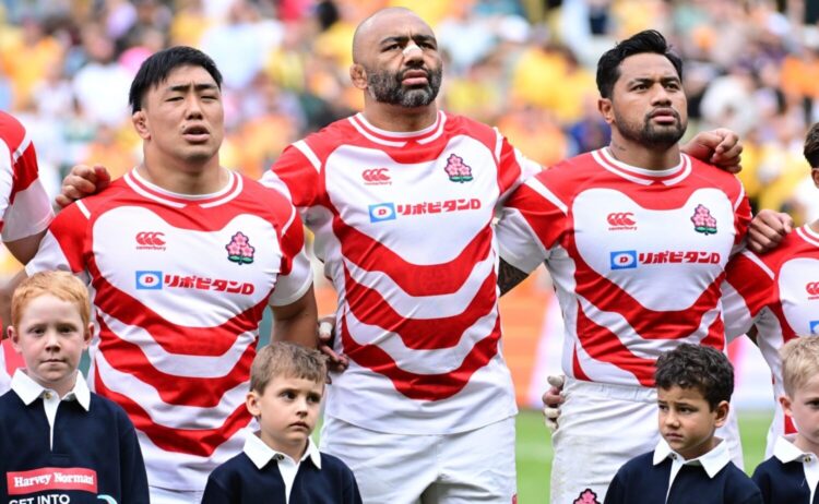 ワラビーズ 戦で 97キャップ目となったリーチ。日本代表最多キャップまであと1つ (C)JRFU