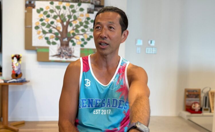 ながとブルーエンジェルスを支えて10年目となる村杉氏‐斉藤健仁撮影
