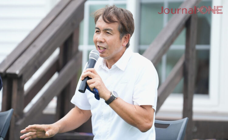 防災拠点 大榎SFA会長が防災の重要性を説く-Journal-ONE撮影