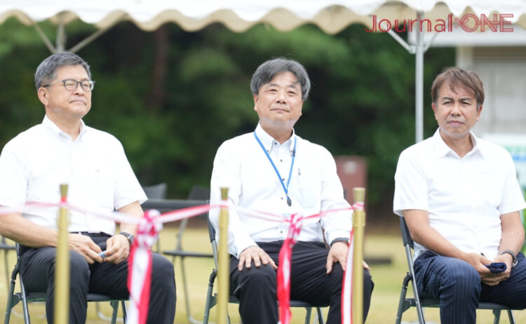 官民連携での防災対策に笑顔を見せる石塚参与-Journal-ONE撮影
