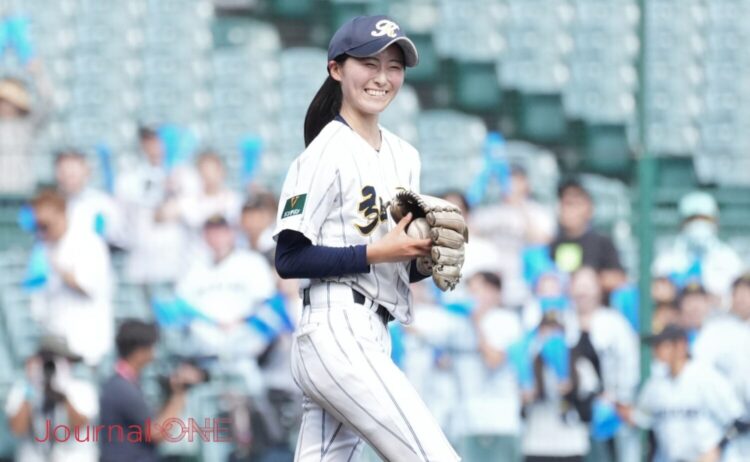 神戸弘陵学園 マウンドでも練習でも笑顔の絶えない山戸-Journal-ONE撮影