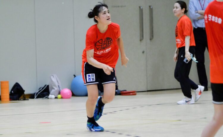 アジア競技大会へ向けて強化を進める女子バスケットボール日本代表の大脇晴‐永塚和志撮影