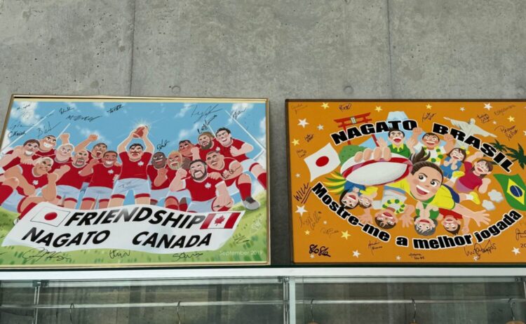 俵山スタジアムのクラブハウス内　W杯時はカナダ代表が、五輪時は女子ブラジル代表が利用した‐斉藤健仁撮影