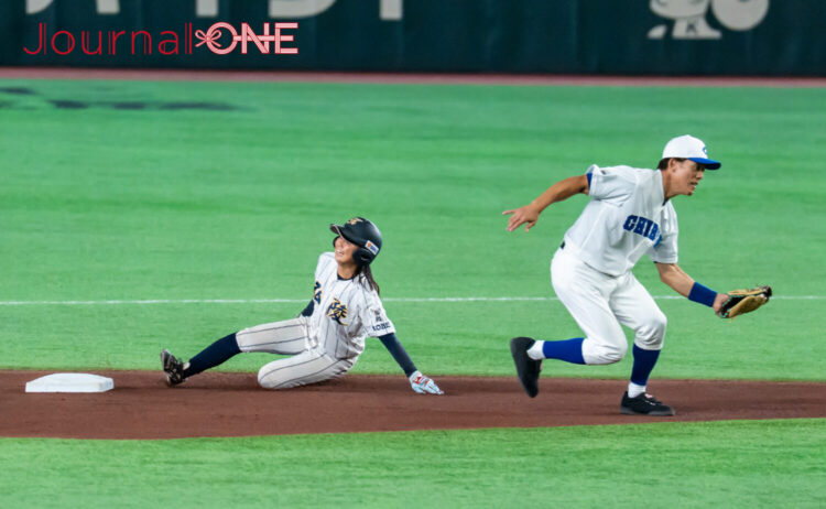 イチロー氏から盗塁も決めた福田選手-Journal-ONE撮影