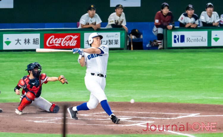 松井秀喜氏の豪快なスイングは観客を沸かせた-Journal-ONE撮影