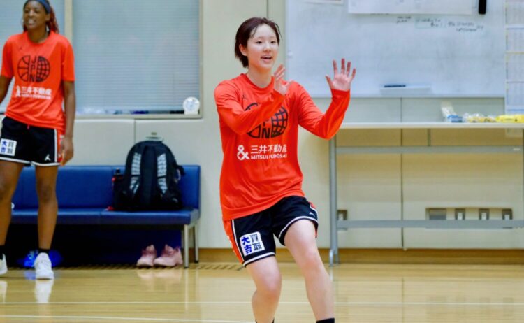 日本代表合宿での田中こころ‐永塚和志撮影