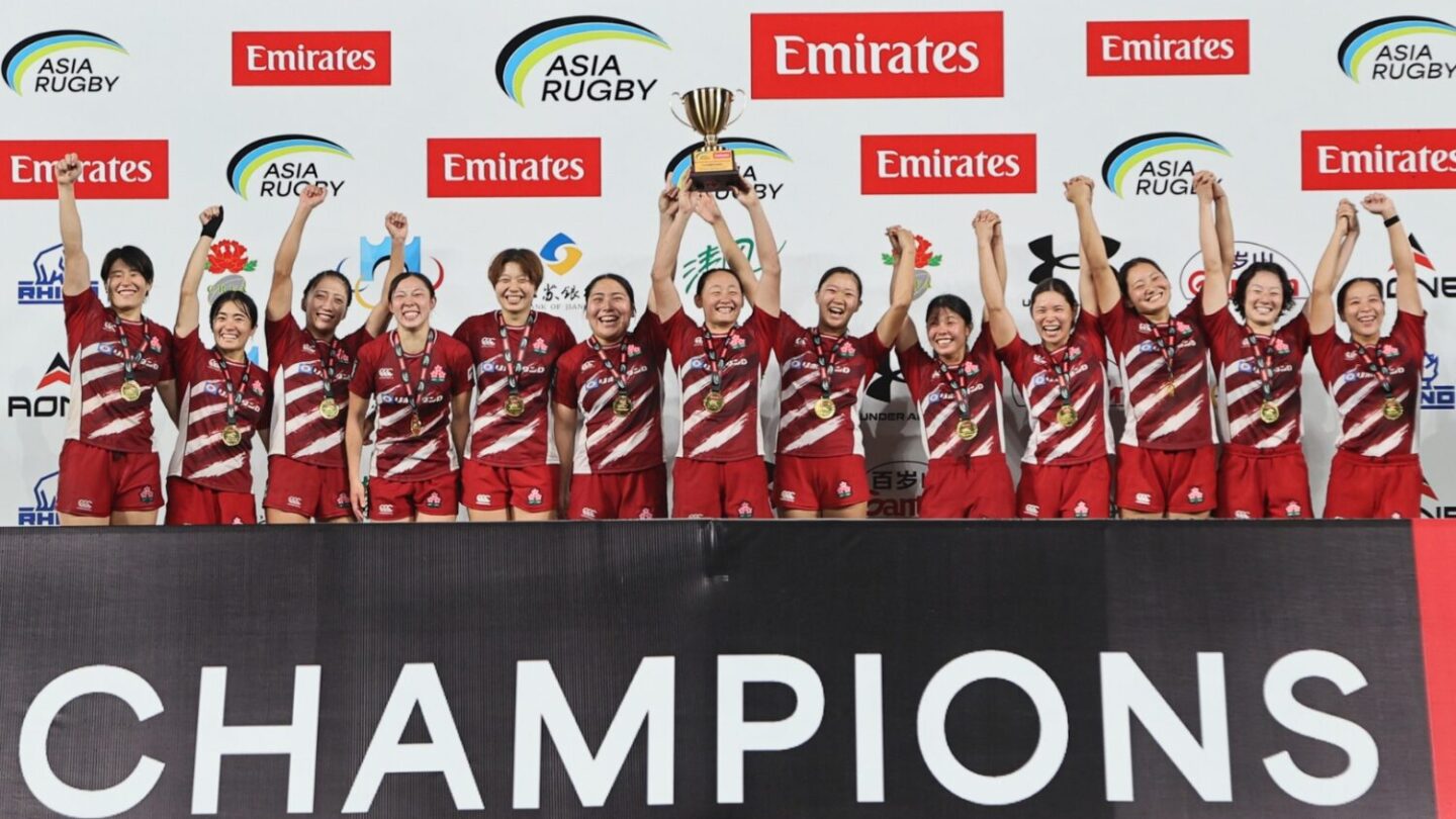 8月の中国大会で優勝したサクラセブンズ2（C）JRFU