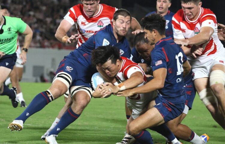 パシフィックネーションズカップ準決勝 先制トライを挙げたCTB廣瀬