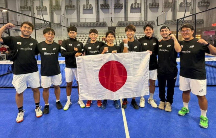 パデル男子日本代表の選手たち‐日本パデル協会提供