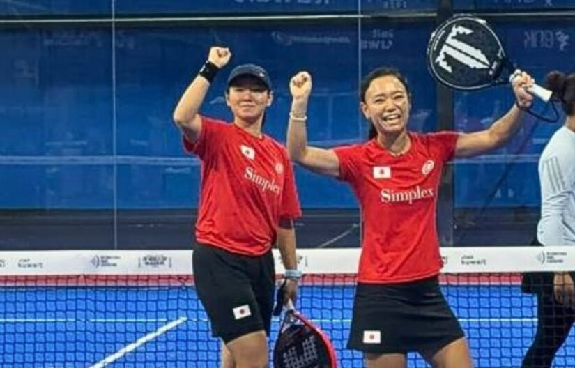 第2戦を圧勝した徳本・串間ペア‐日本パデル協会提供