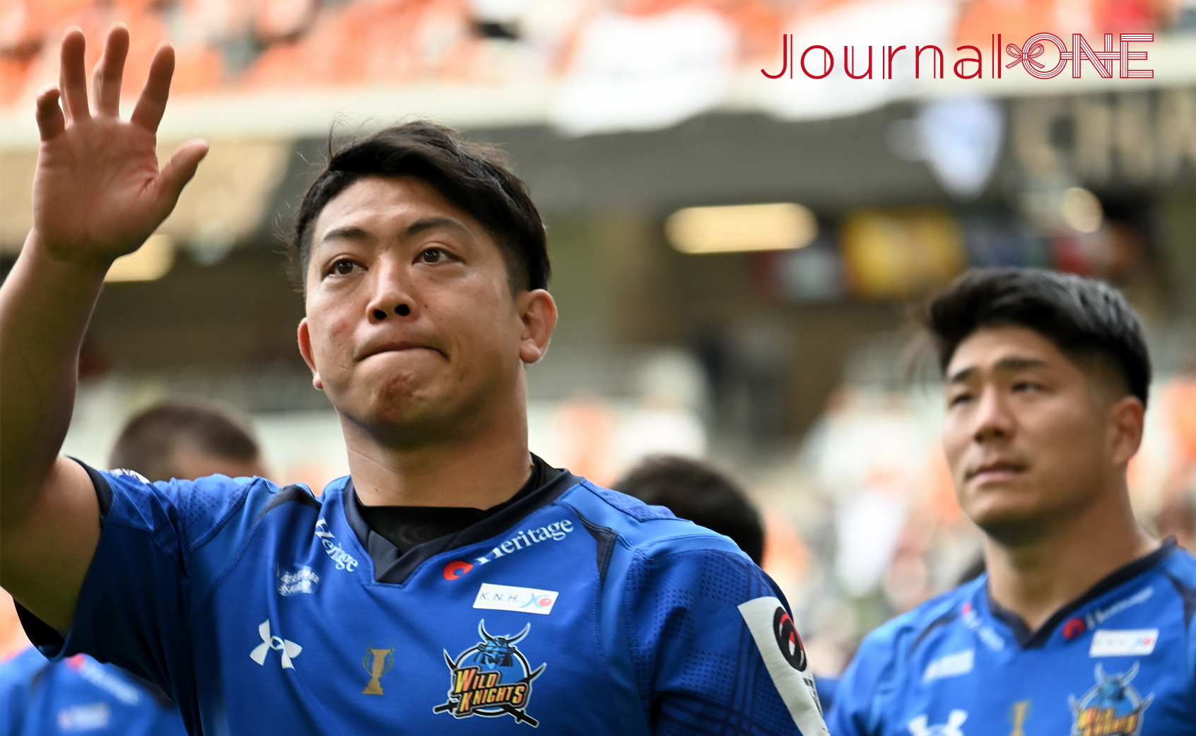 Japan Rugby League One final match, “Today, there were a lot of mistakes, and they play we did, was not one that deserved to win. The pressure of the Spears was tough, but our panic was the main problem. There was a time where mistakes birthed mistakes, and it was like a chain,” said Atsushi Sakate, captain of the Wild Knights.; Photo by Journal-ONE