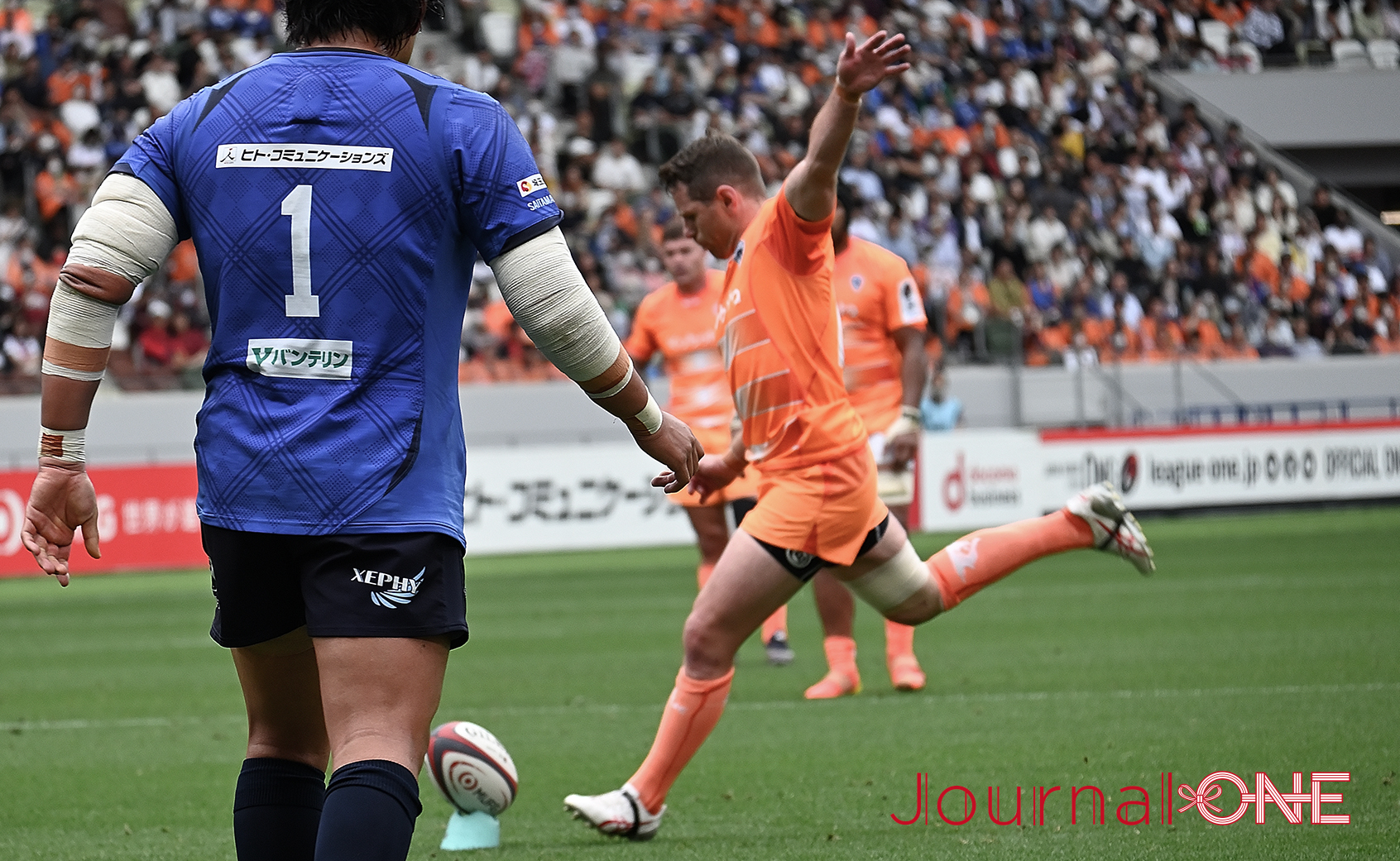 Bernard Foley(Australia national rugby union team), standoff for the winning Kubota Spears Funabashi Tokyo Bay; Photo by Journal-ONE